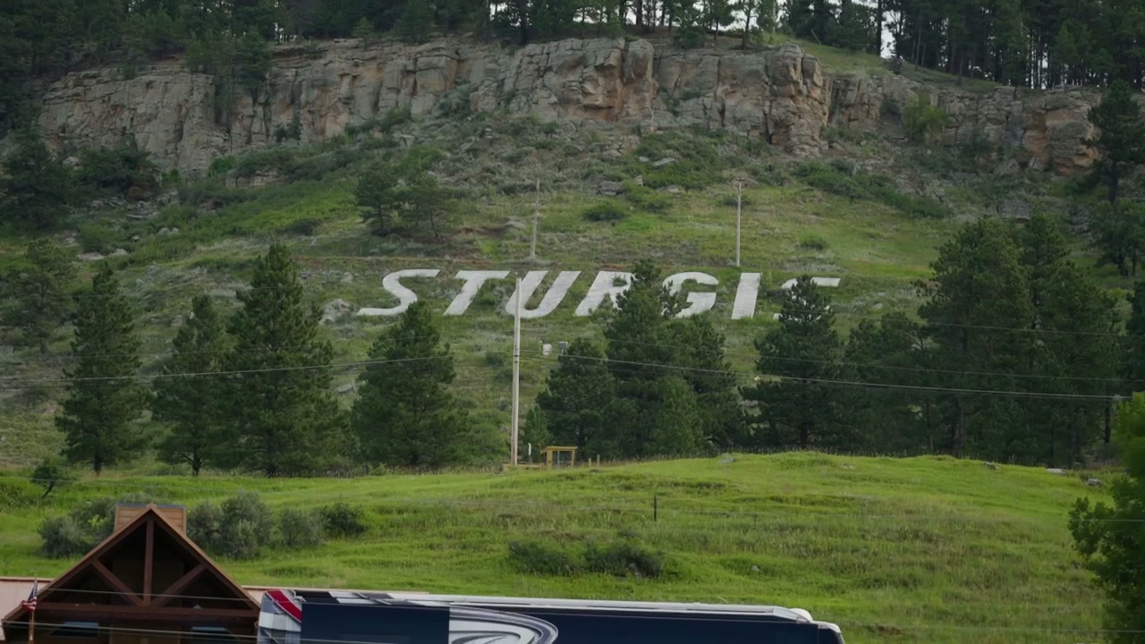 The Sturgis hillside sign in the Black Hills of South Dakota