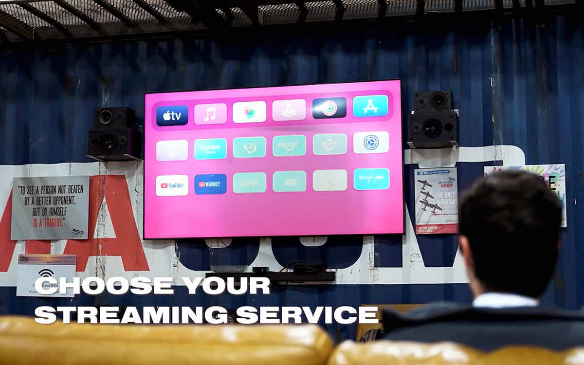 Connected TV advertising campaign on a television
