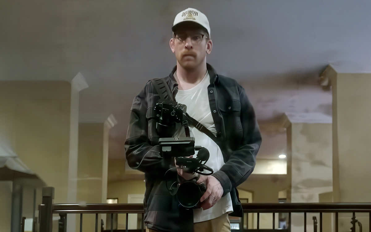 Video production setup on location